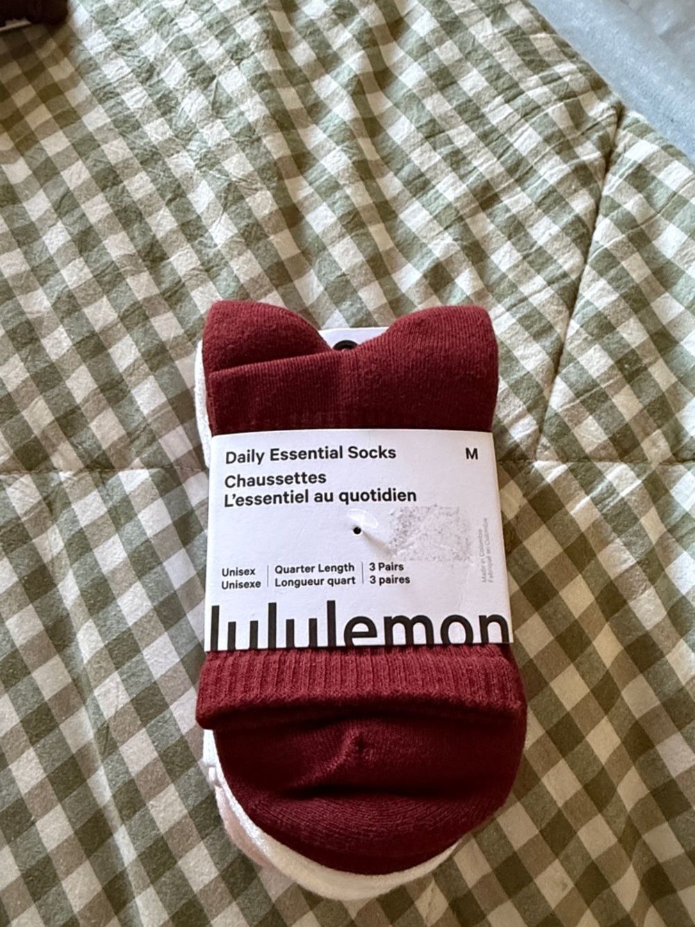 lululemon athletica Quarter-Length Socks - Maroon (3 Pack)